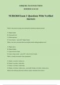 NURS368 Exam 1 Questions With Verified Answers