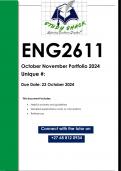 ENG2611 October November Portfolio (QUALITY ANSWERS) 2024