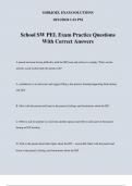 School SW PEL Exam Practice Questions With Correct Answers