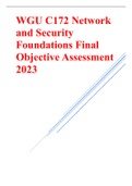 WGU C172 Network and Security Foundations Final Objective Assessment 2023