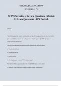 SCPO Security + Review Questions (Module 1) Exam Questions 100% Solved.