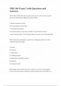 NRS 106 Exam 2 with Questions and Answers