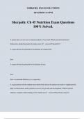 Sherpath: Ch 45 Nutrition Exam Questions 100% Solved.