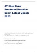 ATI Med Surg Proctored Practice Exam Latest Update 2025