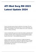 ATI Med Surg RN 2023 Latest Update 2024