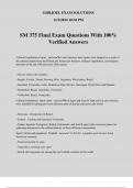 SM 375 Final Exam Questions With 100% Verified Answers