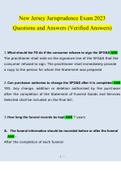 New Jersey Jurisprudence Exam 2023 Questions and Answers (Verified Answers)