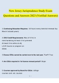 New Jersey Jurisprudence Study Exam Questions and Answers 2023 (Verified Answers)