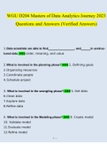 WGU D204 Masters of Data Analytics Journey 2023 Exam Questions and Answers (Verified Answers)