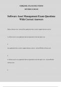 Software Asset Management Exam Questions With Correct Answers