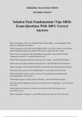 Solution Pack Fundamentals (Vipr SRM) Exam Questions With 100% Correct Answers