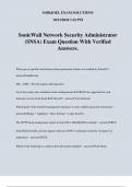 SonicWall Network Security Administrator (SNSA) Exam Question With Verified Answers.