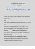 SPH106 FINAL Exam Questions With Correct Answers