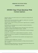 SSN301 Chap 4 Exam Questions With Correct Answers