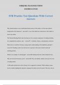 STR Practice Test Questions With Correct Answers