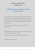 STR Practice Exam 2 Questions With Correct Answers