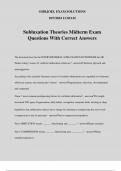 Subluxation Theories Midterm Exam Questions With Correct Answers