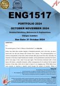 ENG1517 October November PORTFOLIO (COMPLETE ANSWERS) 2 2024 - DUE 21 October 2024