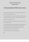 Tab Exam Questions With Correct Answers