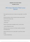 SWA Exam 2 Questions With Correct Answers