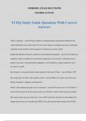 TCEQ Study Guide Questions With Correct Answers