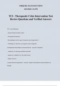 TCI - Therapeutic Crisis Intervention Test Review Questions and Verified Answers