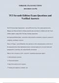 TCI (Therapeutic Crisis Intervention) Exam Questions and Verified Answers