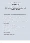 TCI Training Test Exam Questions and Verified Answers