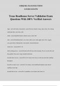 Texas Roadhouse Server Validation Exam Questions With 100% Verified Answers