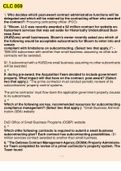 CLC 059 QUESTIONS AND ANSWERS Course CLC 059 Institution CLC 059 Who decides which post-award contract administrative functions will be delegated and which will be retained by the contracting officer who awarded the contract?