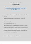 THEO 204 Exam Questions With 100% Verified Answers