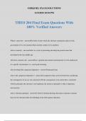 THEO 204 Final Exam Questions With 100% Verified Answers