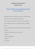 Week 5 TLETA Exam Questions With Correct Answers