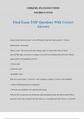 Final Exam TMP Questions With Correct Answers