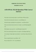 ATO FINAL EXAM Questions With Correct Answers