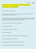 PSU Chem 112 First Exam With Complete Solutions Latest Update