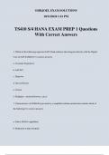 TS410 S/4 HANA EXAM PREP 1 Questions With Correct Answers