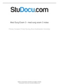 Med Surg Exam 3 - med surg exam 3 notes