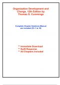 Solutions for Organization Development and Change, 12th Edition by Cummings (All Chapters included)