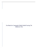 Test Bank for Community Public Health Nursing 7th Edition by Nies