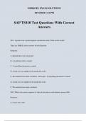 SAP TS410 Test Questions With Correct Answers