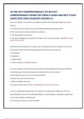 ATI RN VATI COMPREHENSIVE// ATI RN VATI  COMPREHENSIVE PREDICTOR FORM A EXAM AND BEST STUDY  GUIDE 2023-2025//ALREADY GRADED A+ A nurse is caring for a client who has schizophrenia. Which of the following findings is the nurse's priority?