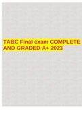 TABC Final exam COMPLETE AND GRADED A+ 2023