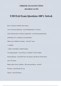 USD Exit Exam Questions 100% Solved.