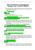 Data Architecture & Management Designer Set 1 LATEST UPDATE