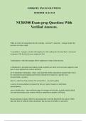 NURS300 Exam prep Questions With Verified Answers.