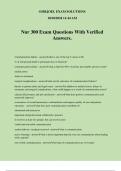 Nur 300 Exam Questions With Verified Answers.