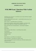 NUR 3000 Exam 2 Questions With Verified Answers.