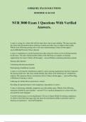 NUR 3000 Exam 1 Questions With Verified Answers.