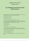 Nurs 3000 final Exam Questions With Verified Answers